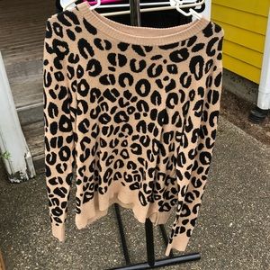 Leopard print sweater